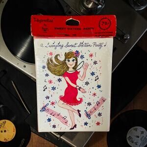 VINTAGE 1960s Swinging Sweet Sixteen Party Birthday Invitations Pack of 10